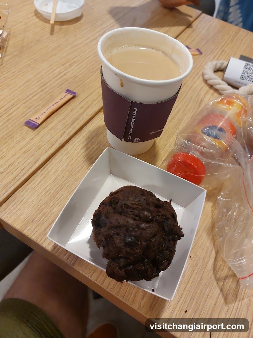 Coffee and Pastry on Wooden Table