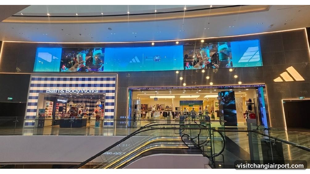 Shopping Mall Interior with Storefronts