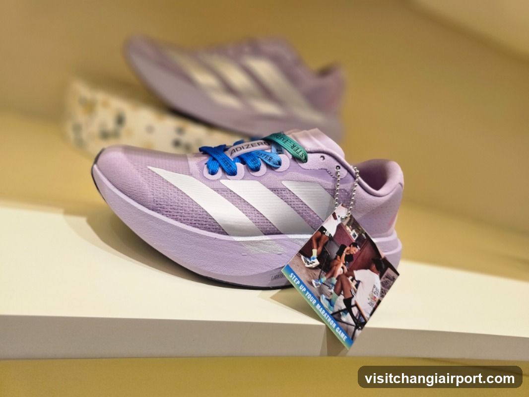 Adidas Running Shoes Display