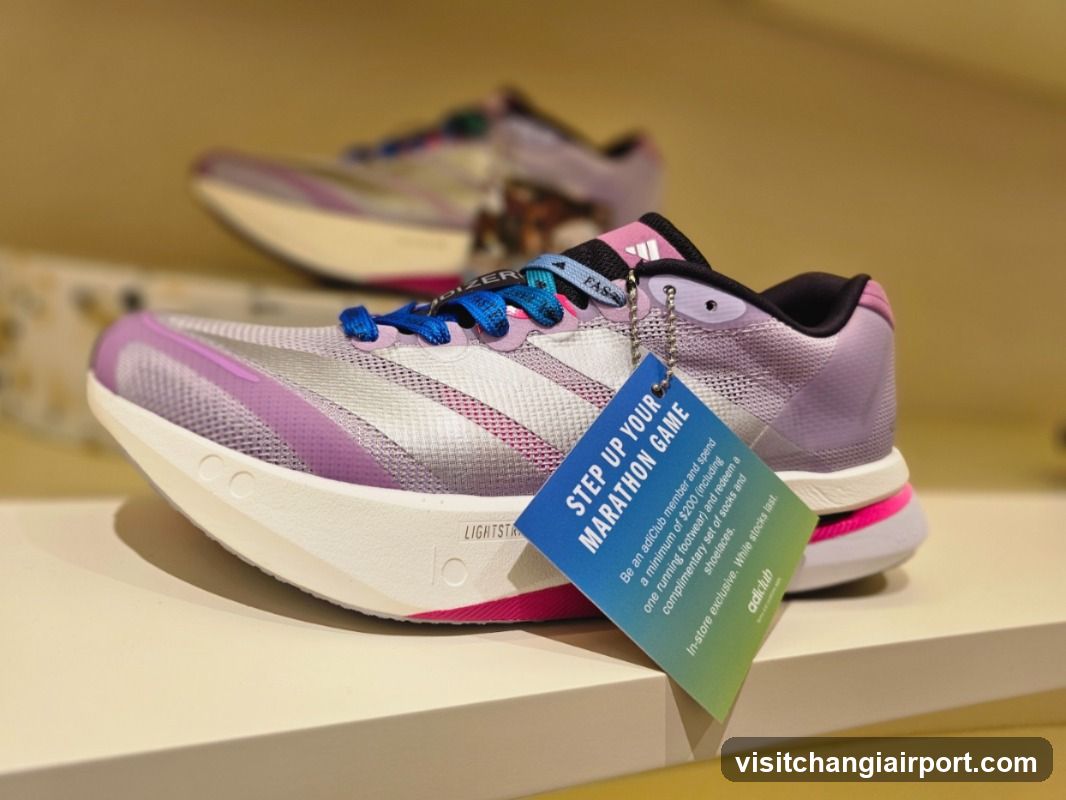 Adidas Running Shoes Display