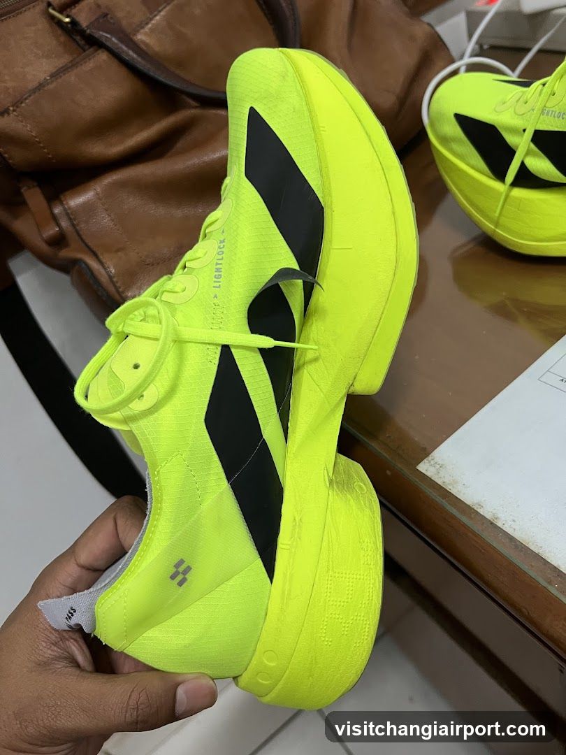 Neon Yellow Basketball Shoe Display