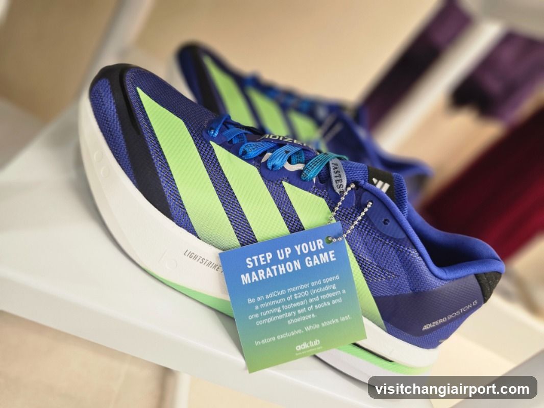 Adidas Running Shoes Display