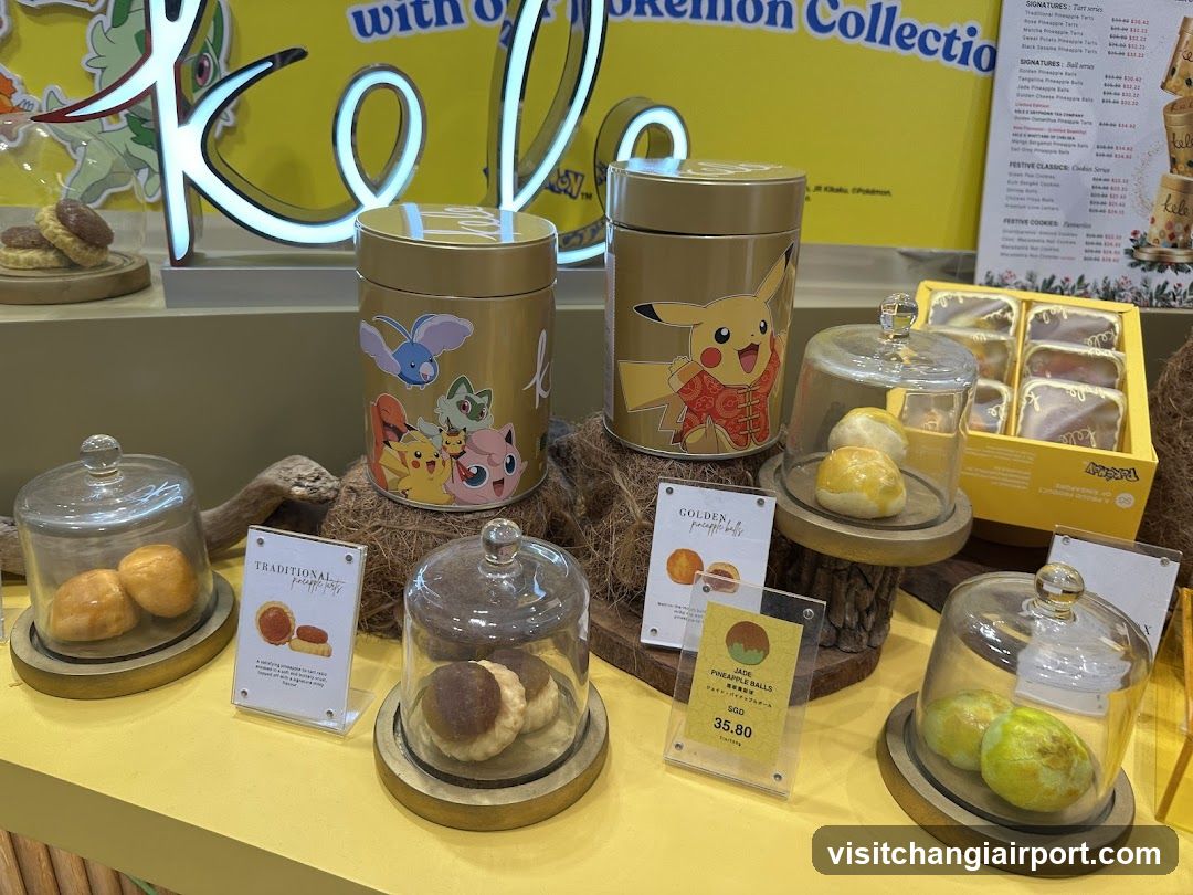 Pokémon-themed bakery display
