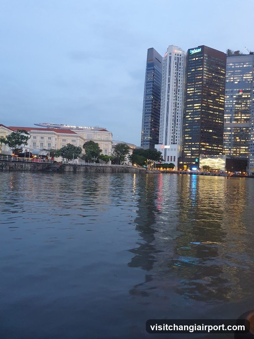 Cityscape at Dusk by the Waterfront