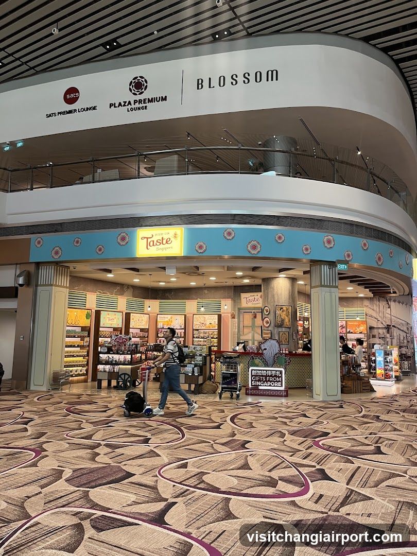 Airport Terminal Interior with Storefronts