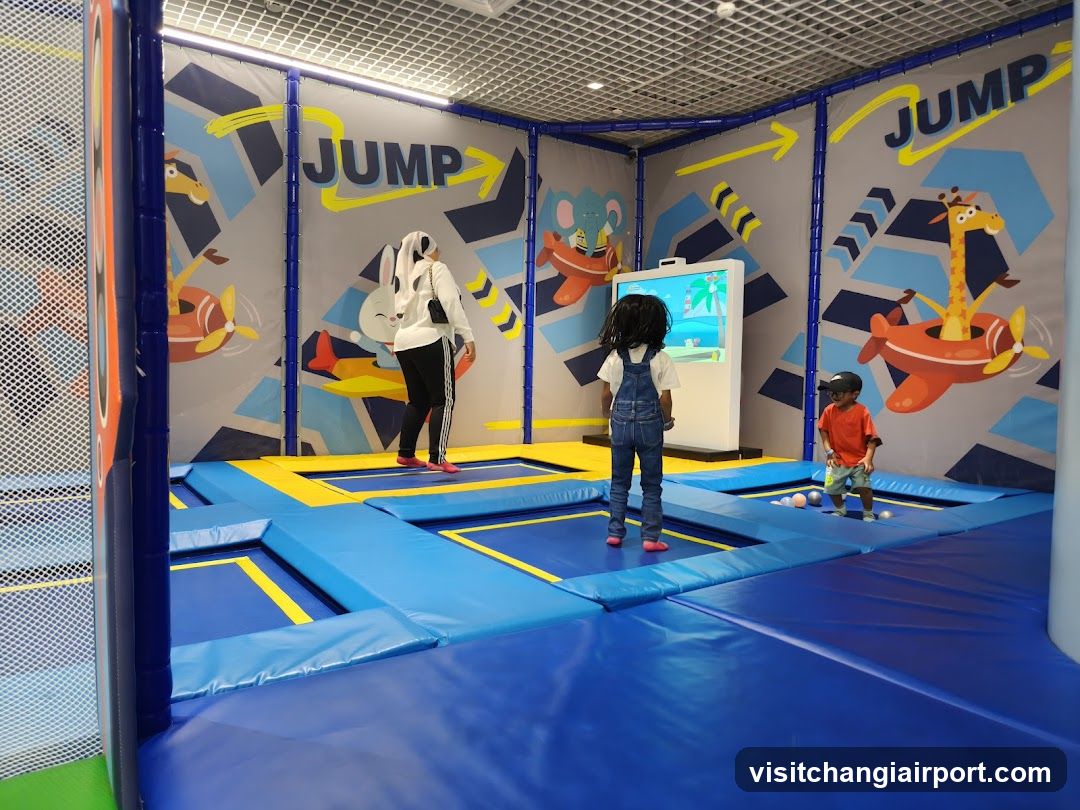 Indoor Trampoline Park Scene