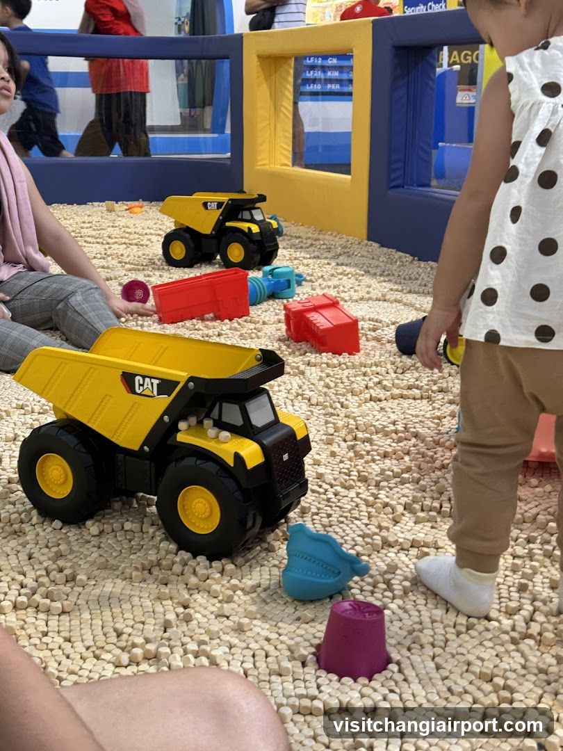 Children's Play Area with Toy Trucks