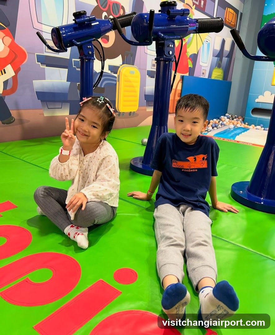 Kids playing in indoor play area