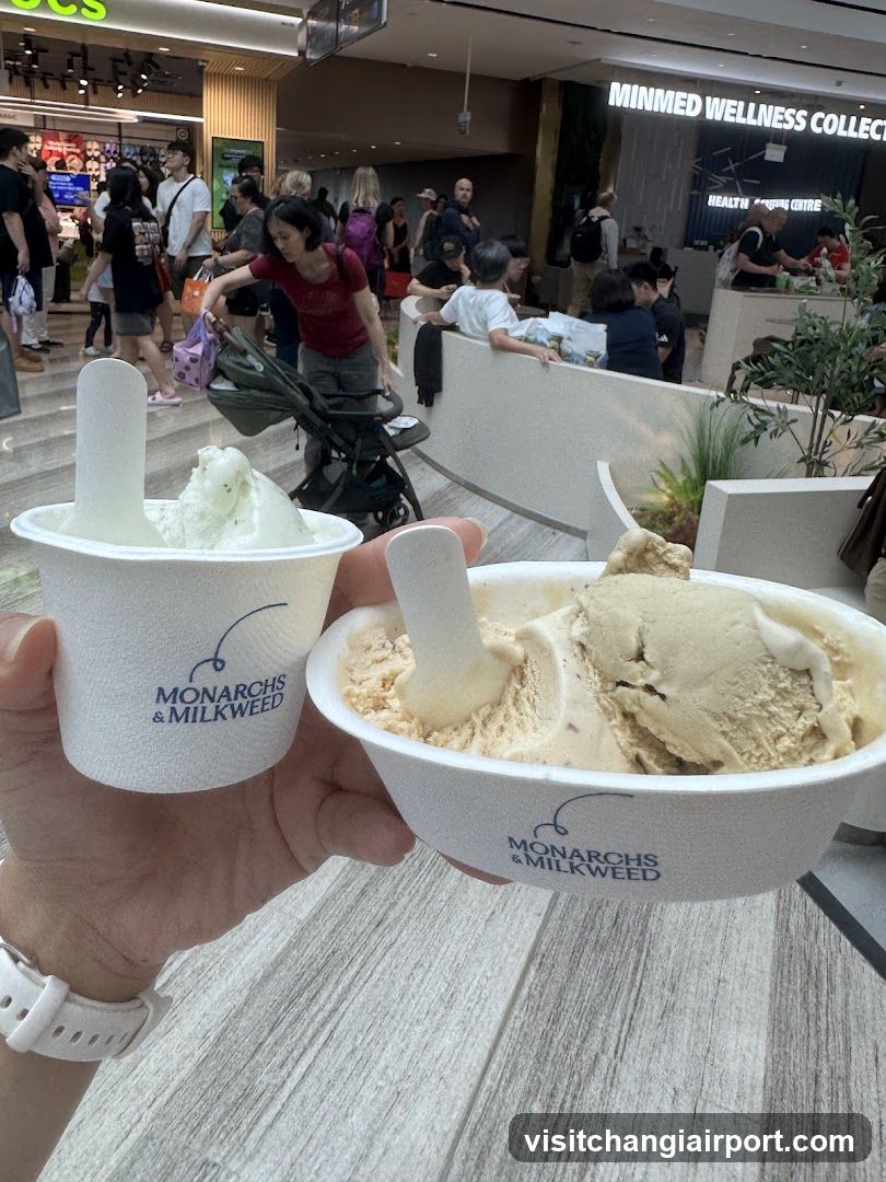 Ice cream cups in mall