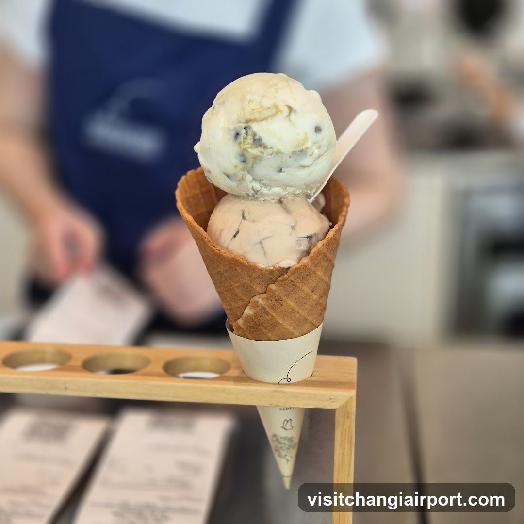 Ice Cream Cone with Two Scoops