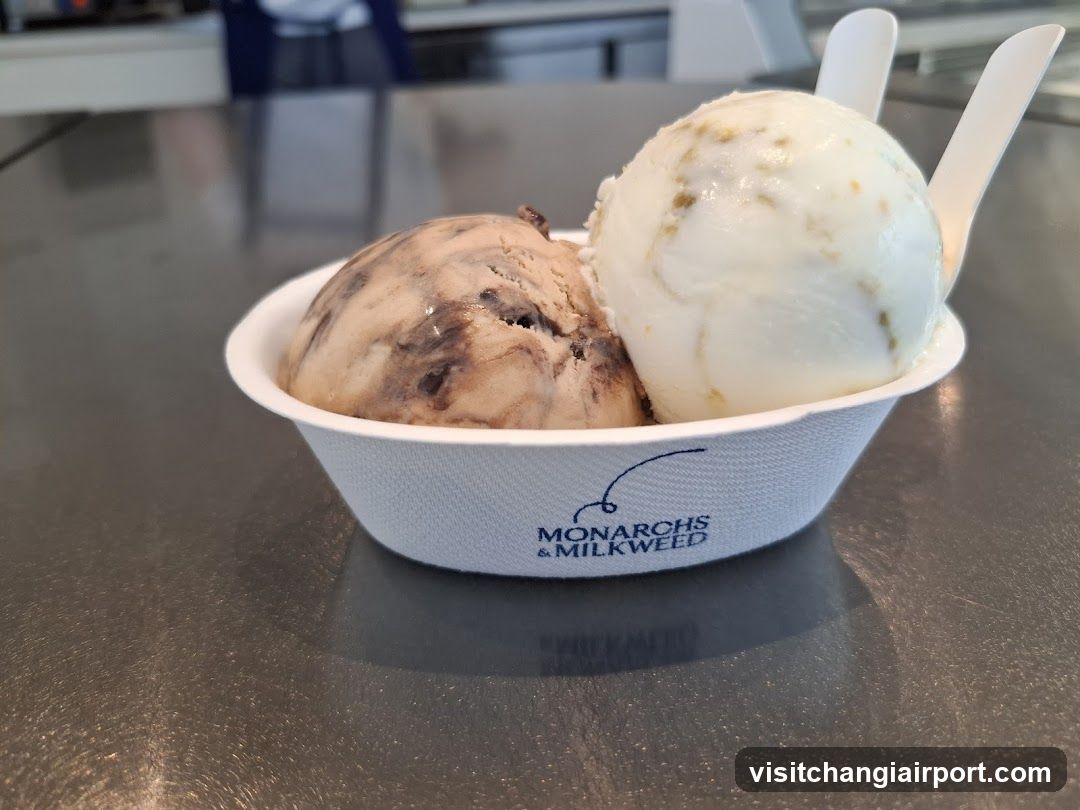 Ice Cream Bowl with Monarchs & Milkweed Logo