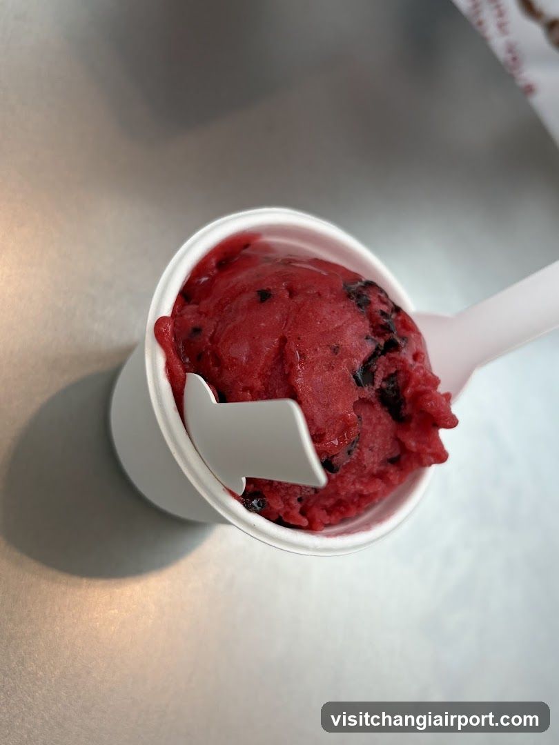 Red Ice Cream in Cup