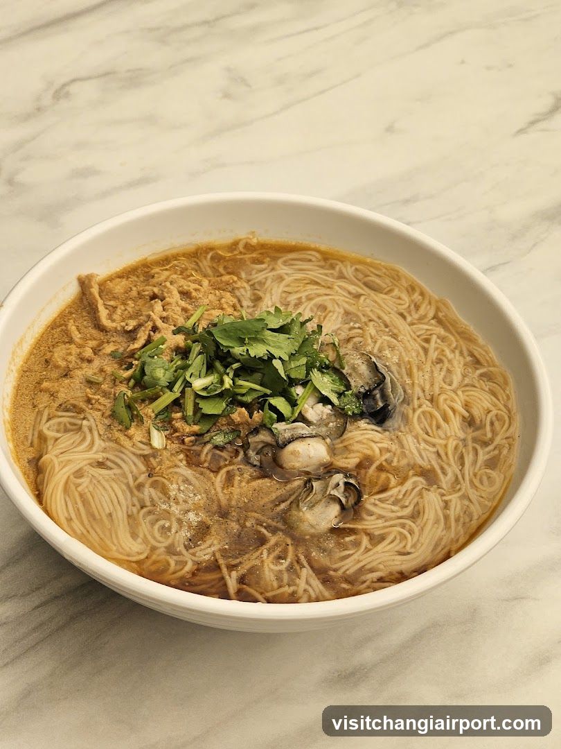 Bowl of Noodles with Clams and Cilantro