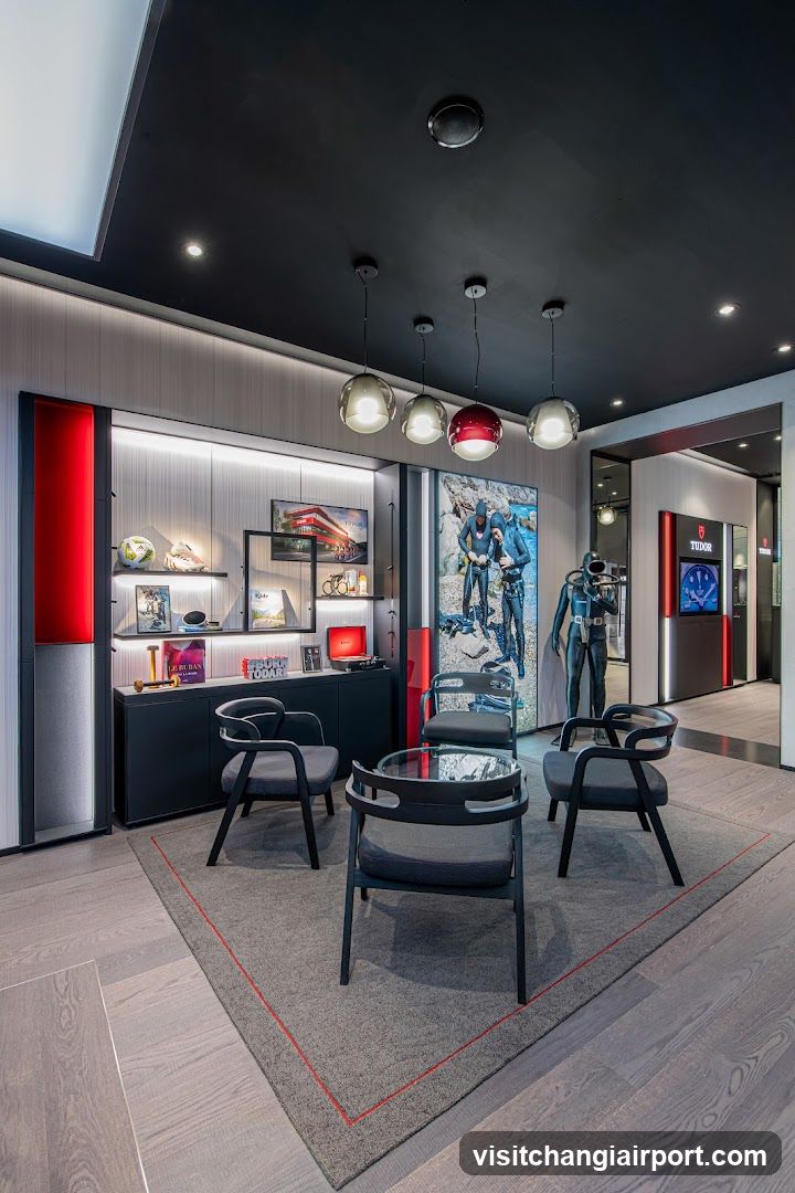 Modern Interior Space with Art and Furniture Display