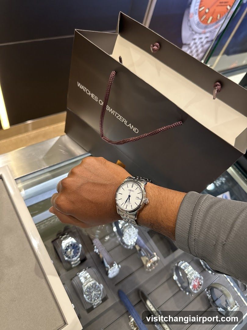 Watch Store Interior with Shopping Bag