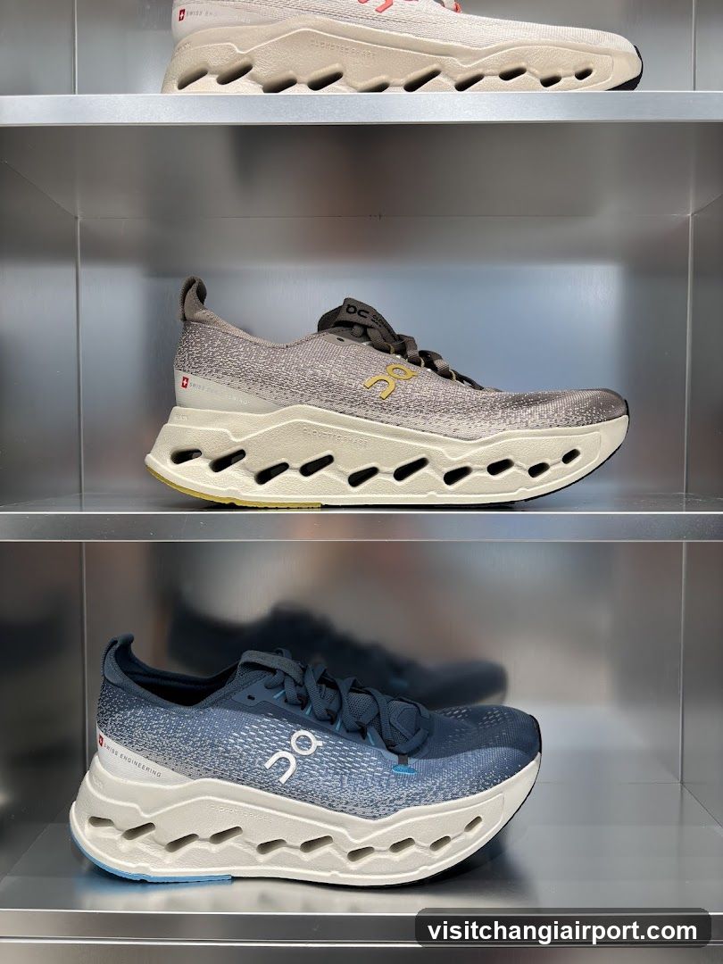 On Running Shoes Display