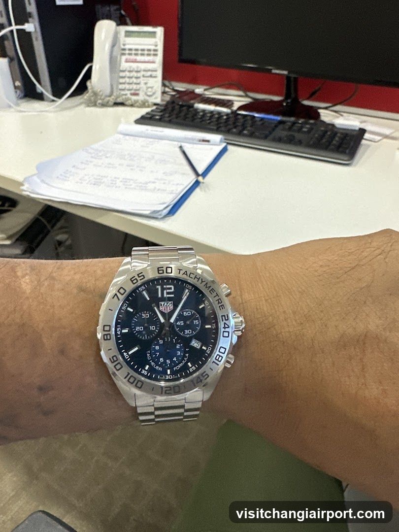 Office Desk with Watch