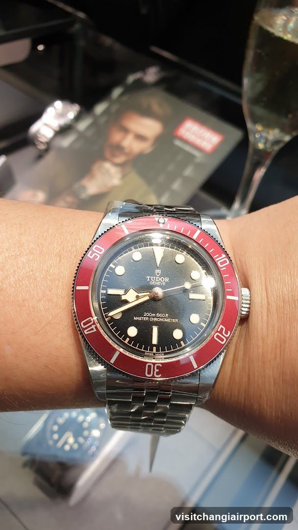 Tudor Black Bay watch on wrist