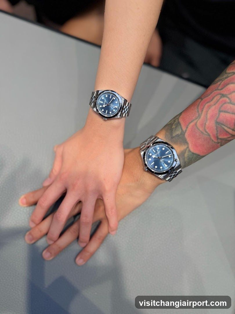 Watches on wrists