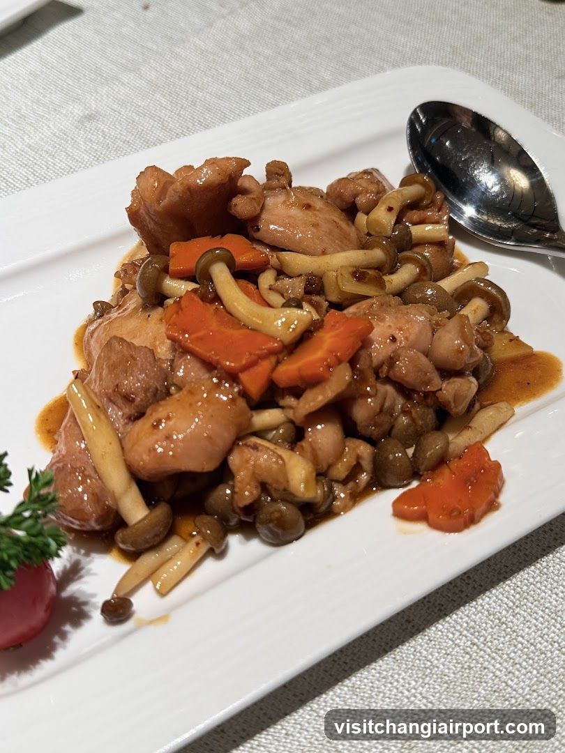 Stir-fried Chicken with Mushrooms and Carrots