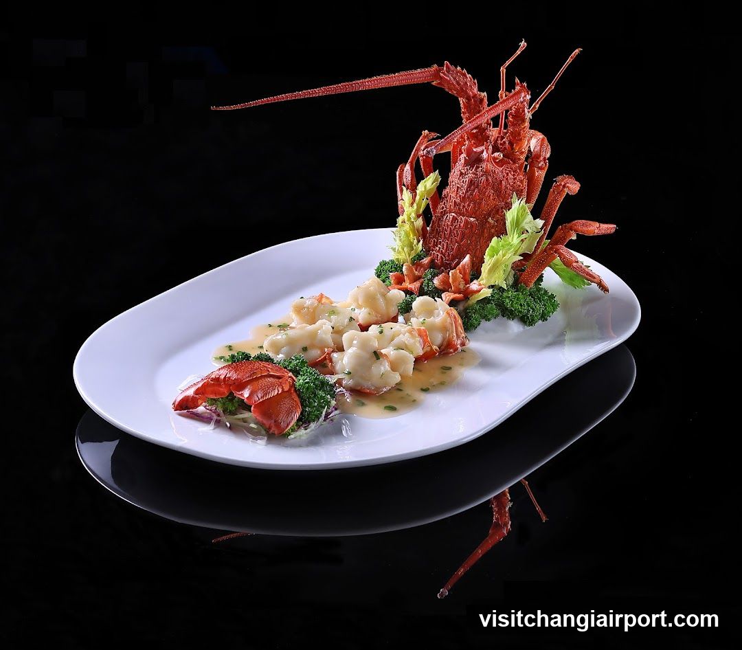 Stuffed Lobster with Cauliflower and Broccoli