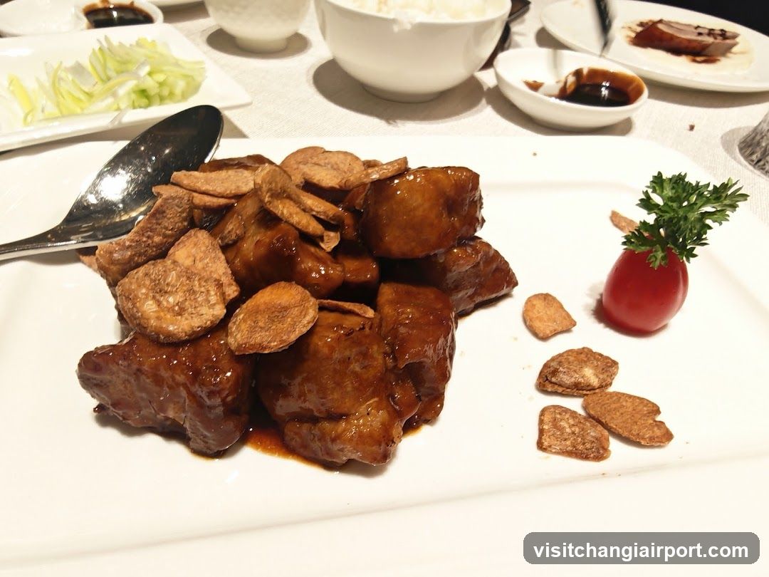 Sauced Meat Dishes with Garnish