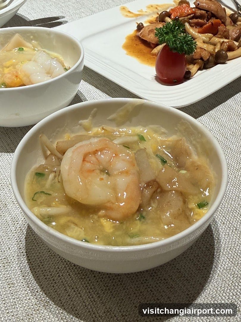Shrimp and Egg Soup with Mushrooms
