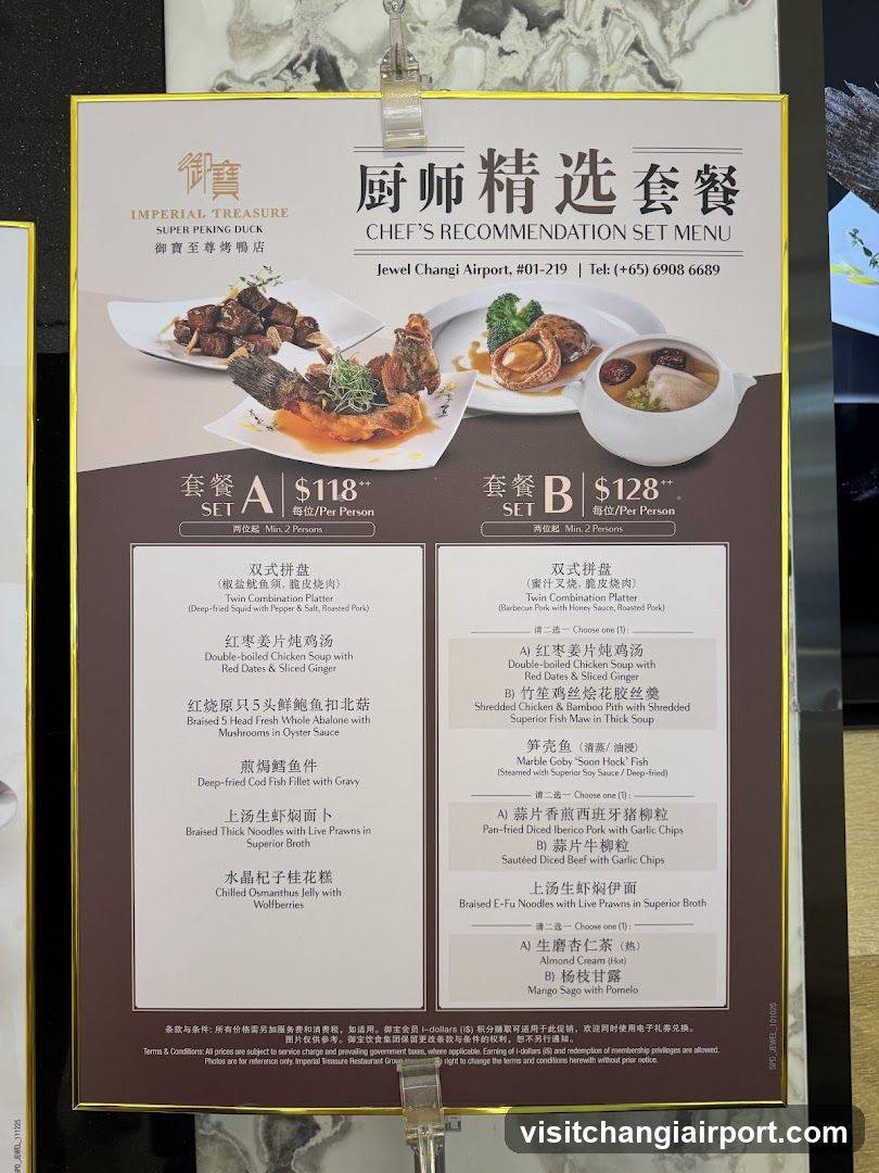 Chef's Recommendation Set Menu - Imperial Treasure