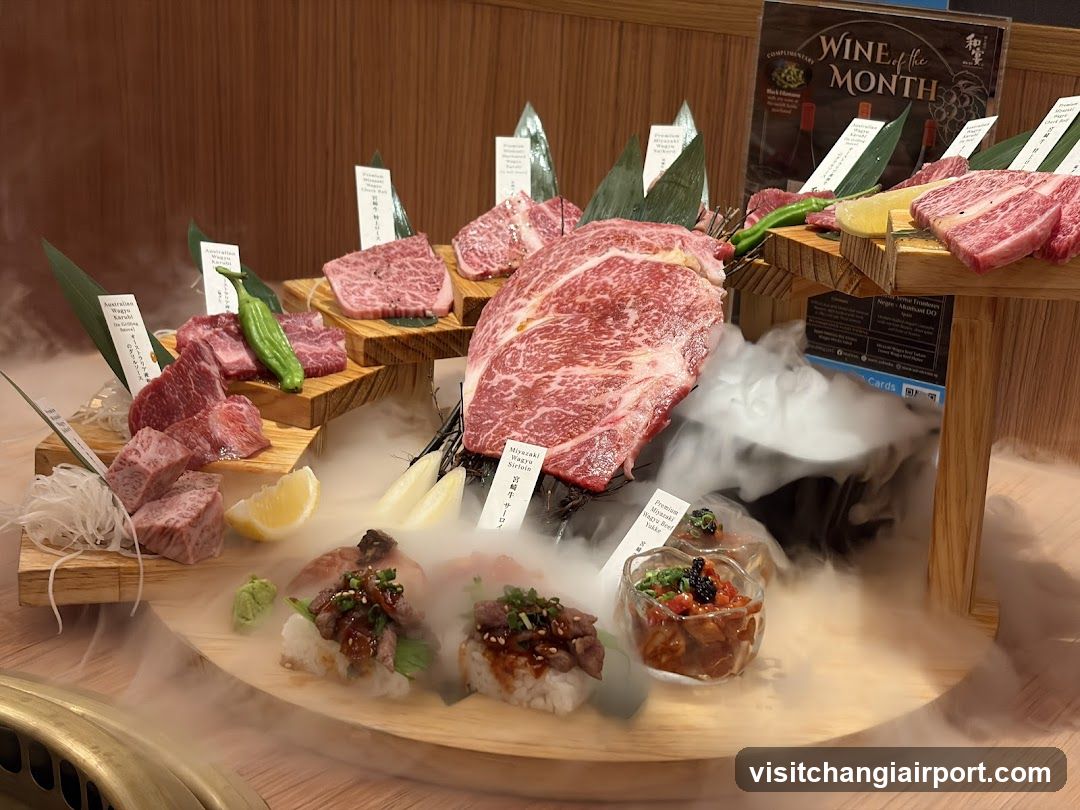 Premium Wagyu Beef Platter with Dry Ice Effect