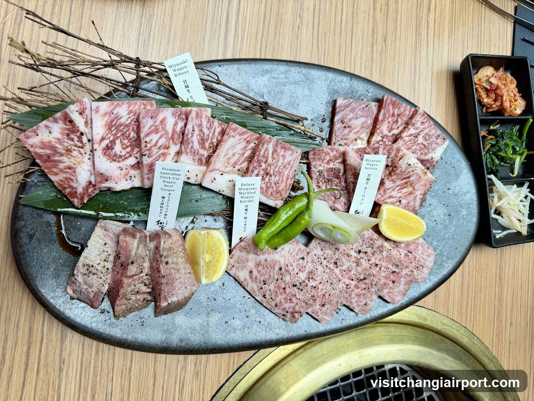 Yakitori Platter with Premium Beef Slices