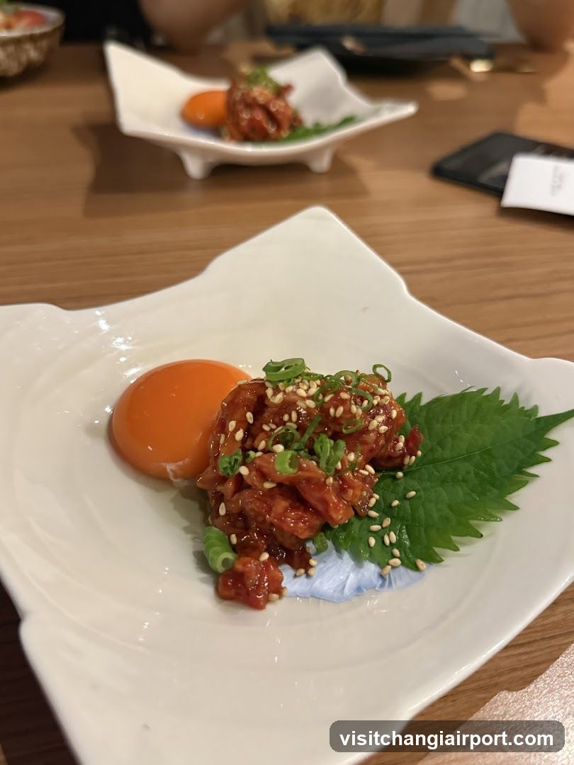 Sashimi Plating with Egg Yolk