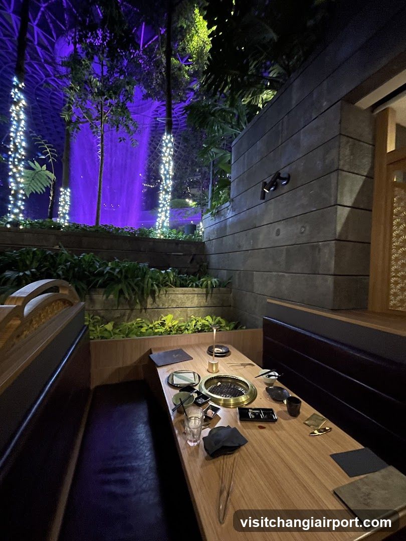 Indoor Dining Area with Grill Setup