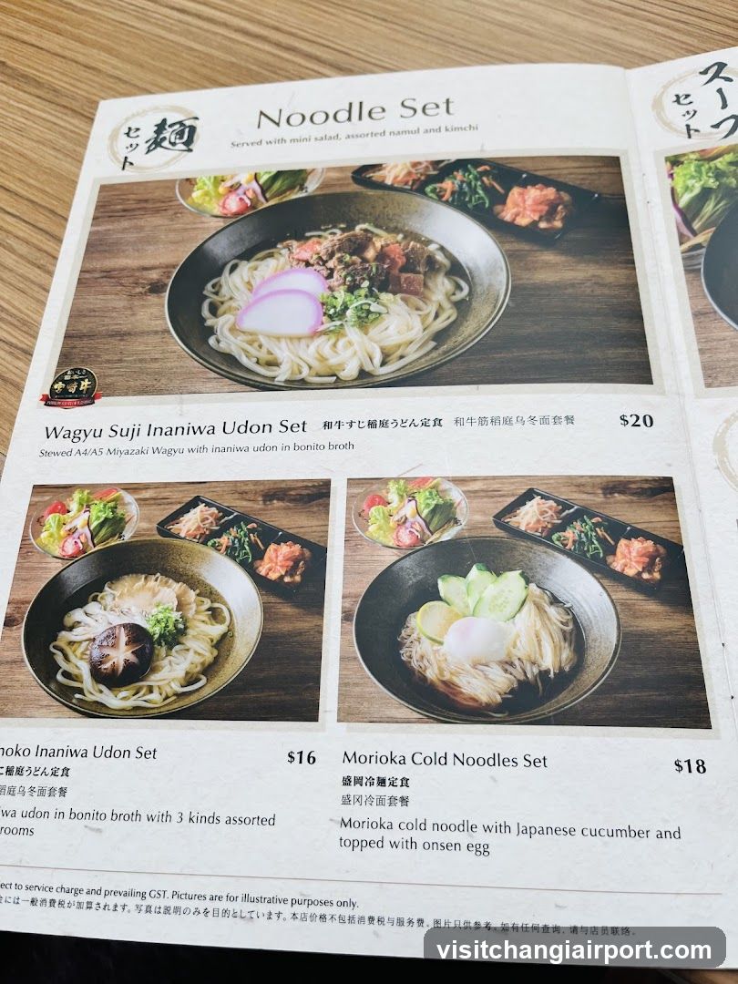 Noodle Set Menu Page