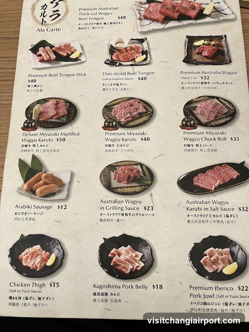 Japanese Steakhouse Menu