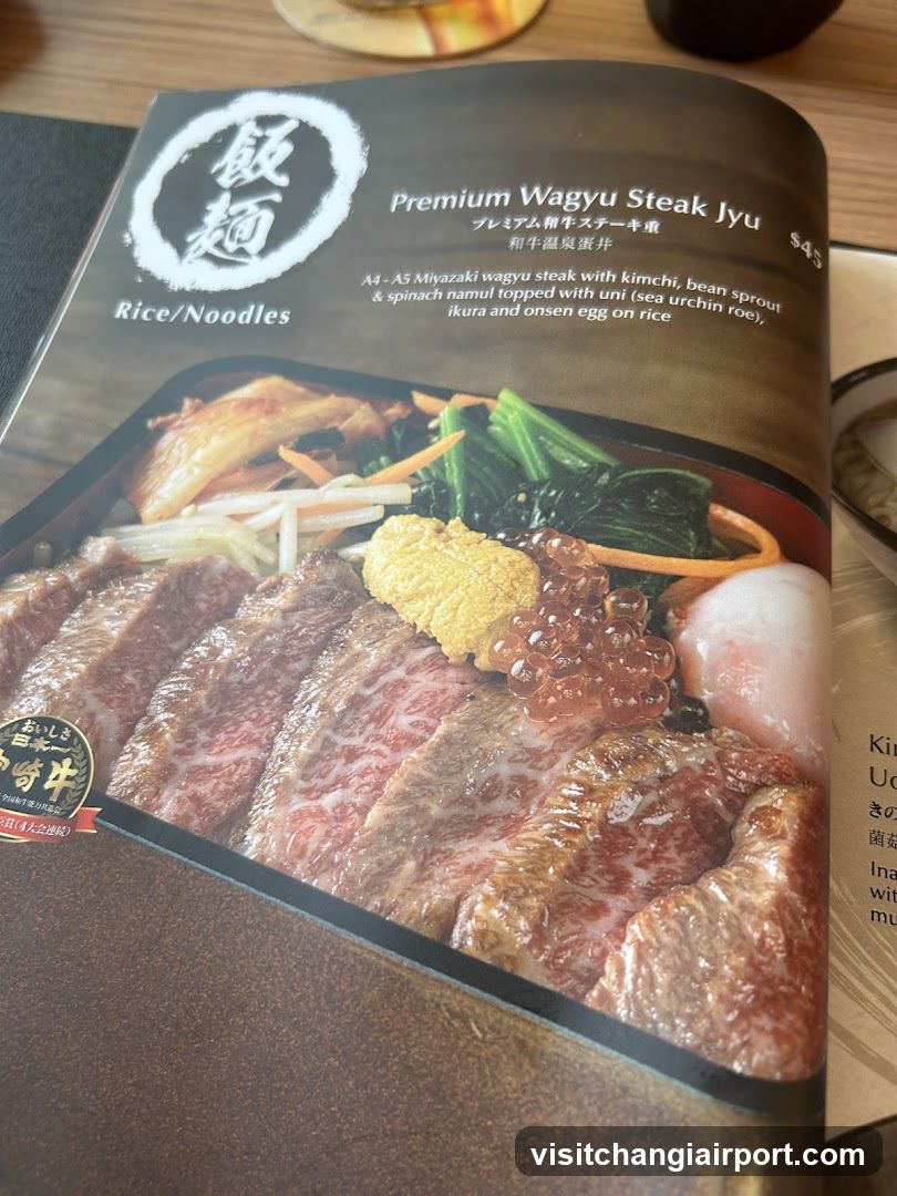Premium Wagyu Steak Jyu Menu Page