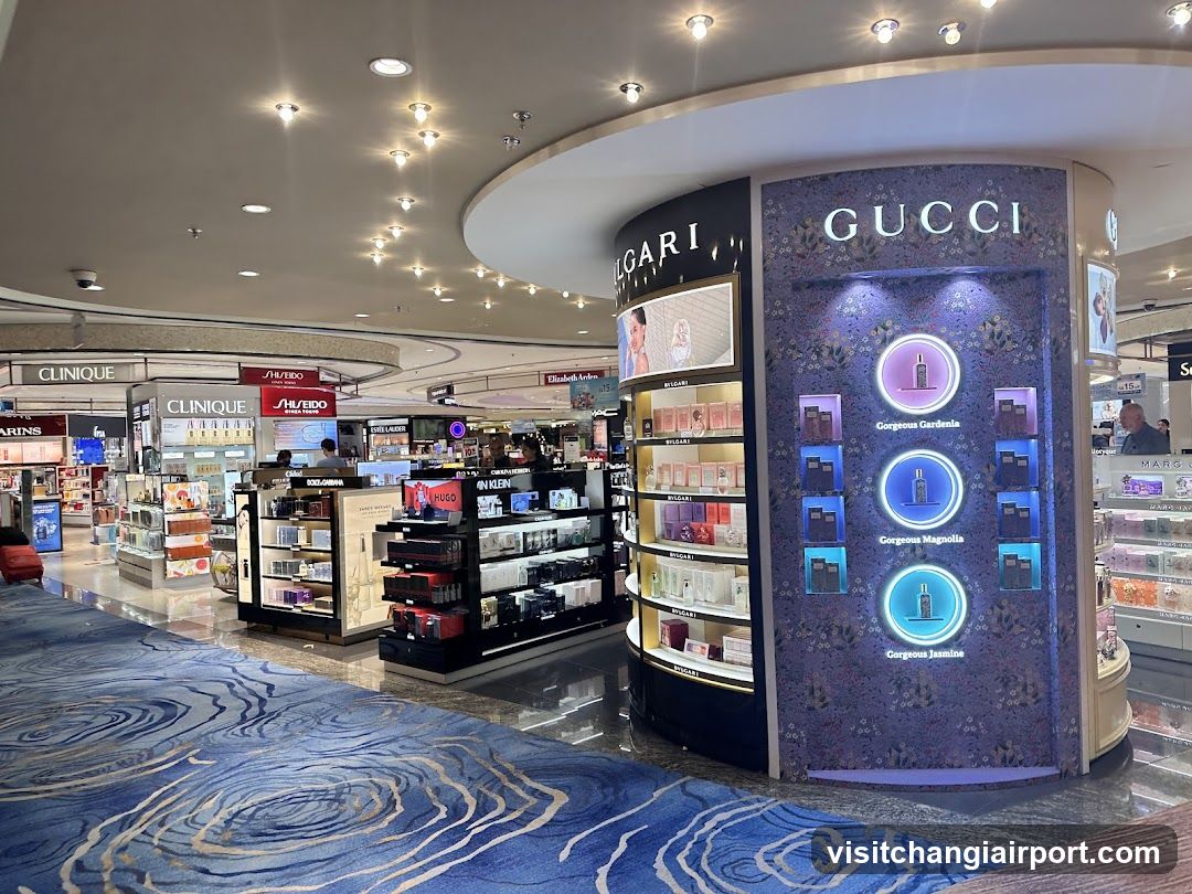 Gucci and Bulgari Counter in Airport Terminal