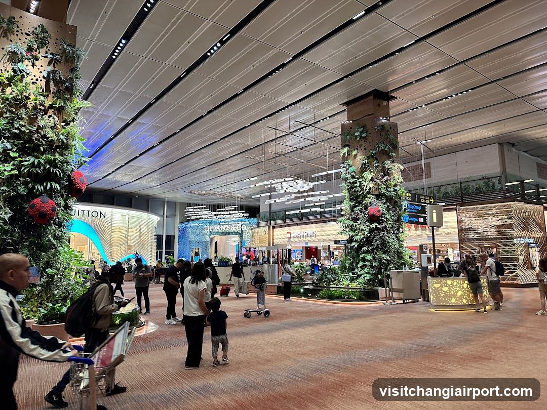 Airport Terminal Interior with Greenery