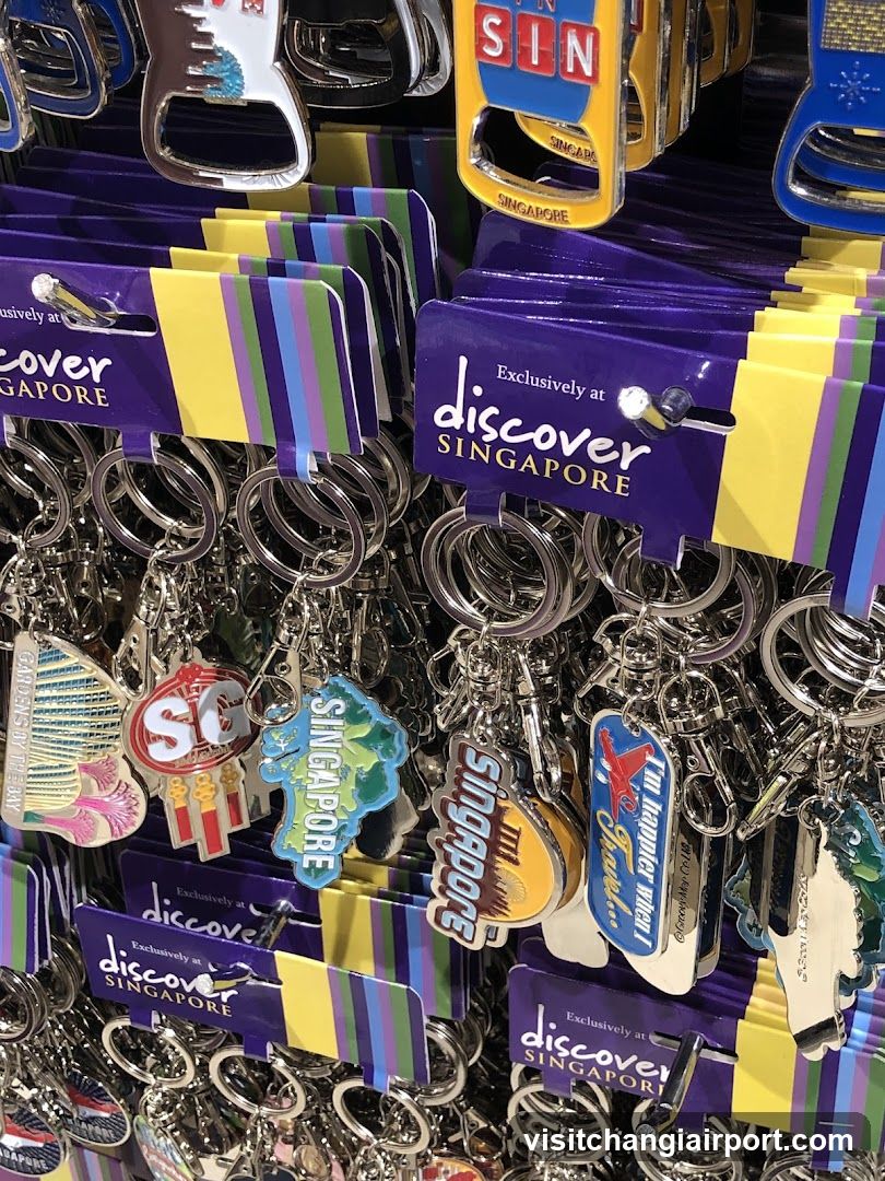 Discover Singapore Keychains Display