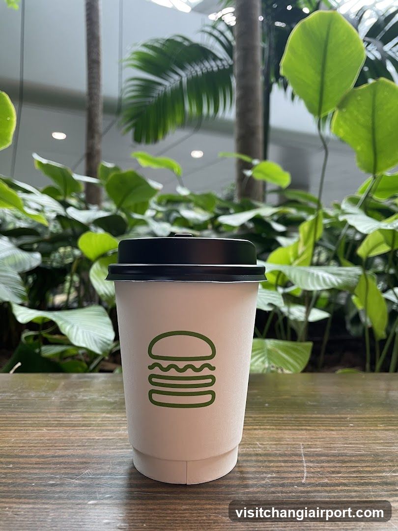 Coffee Cup with Burger Logo