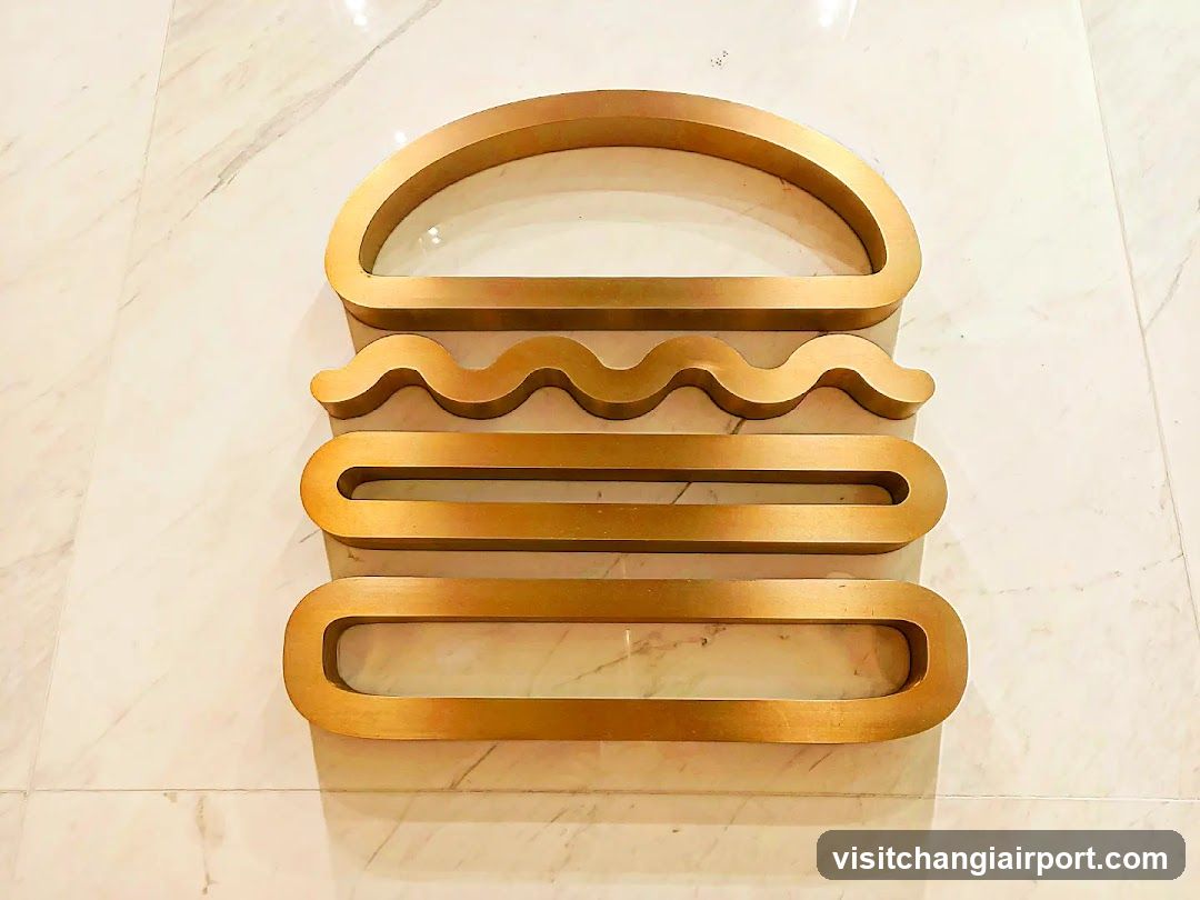 Gold Burger-Shaped Decorative Object