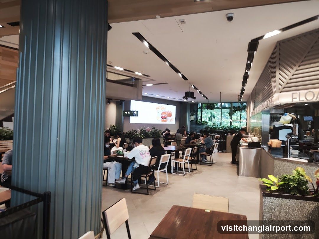 Interior of a modern café or restaurant