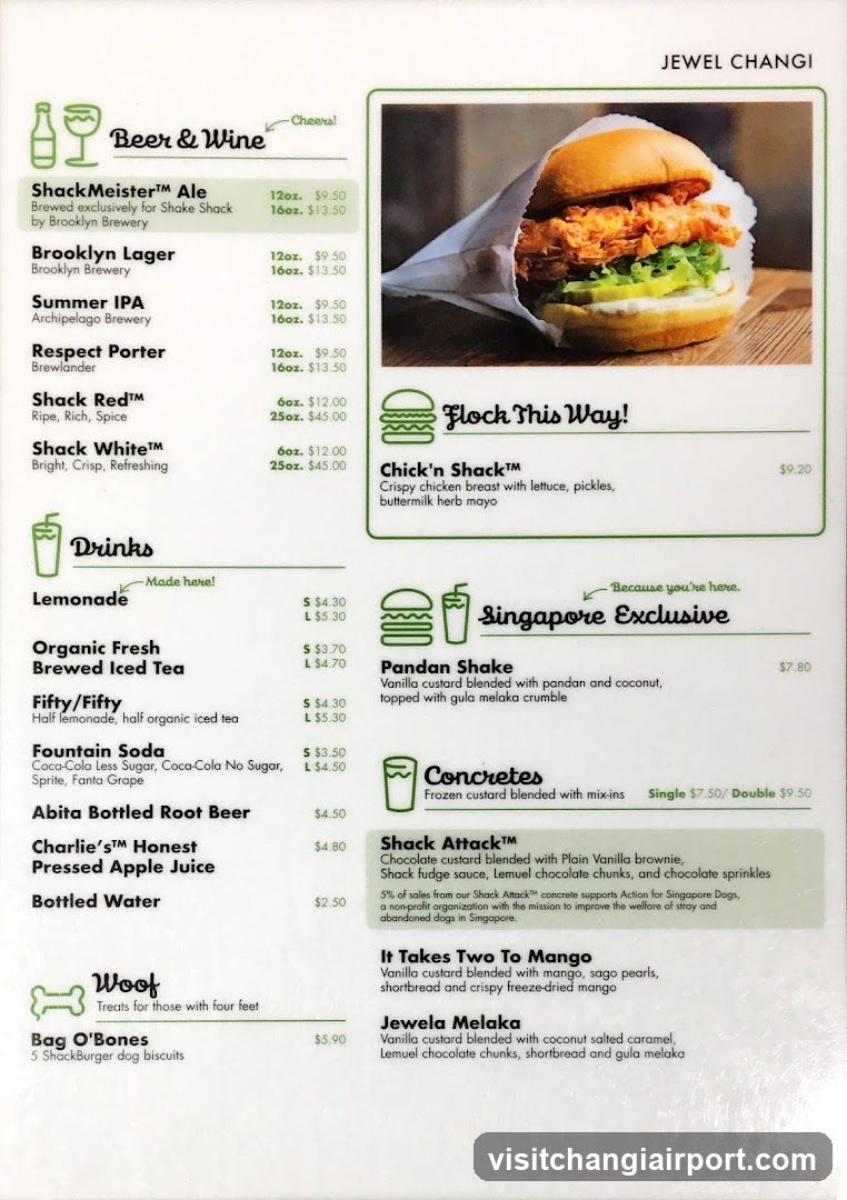 Jewel Changi Menu