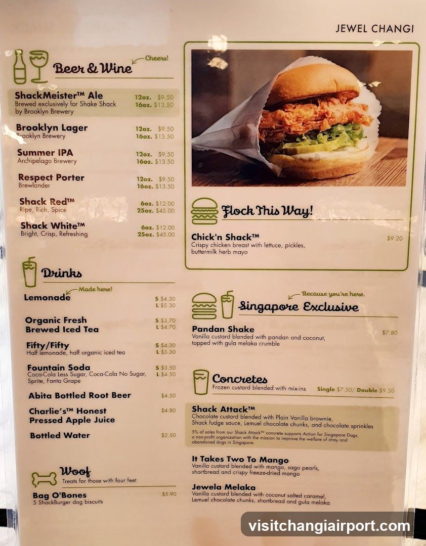 Jewel Changi Menu