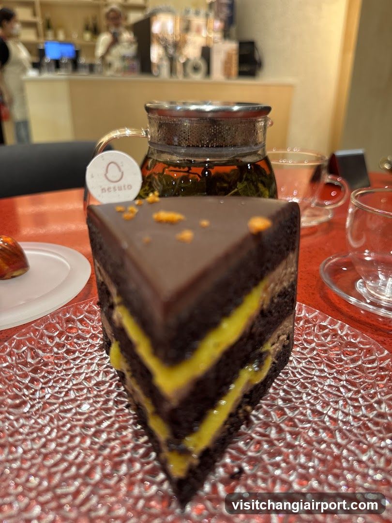 Chocolate Cake with Tea