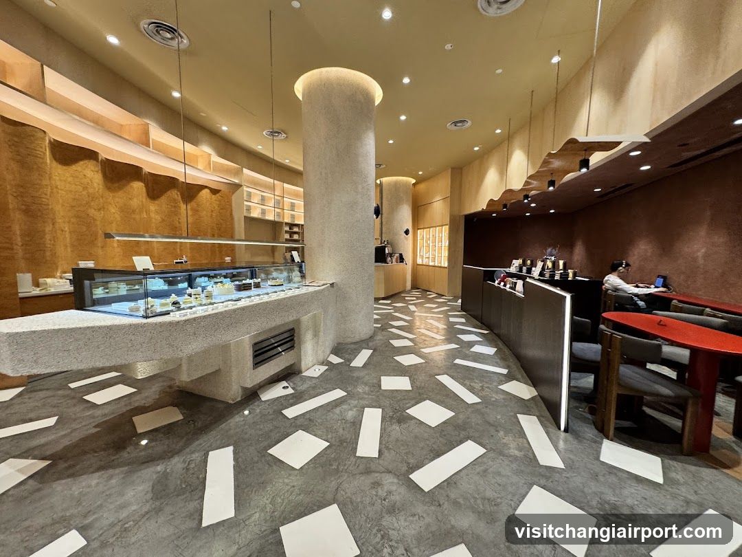 Interior of a modern cafe or bakery