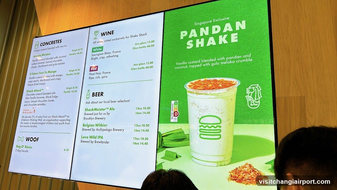 Shake Shack Singapore Menu Board