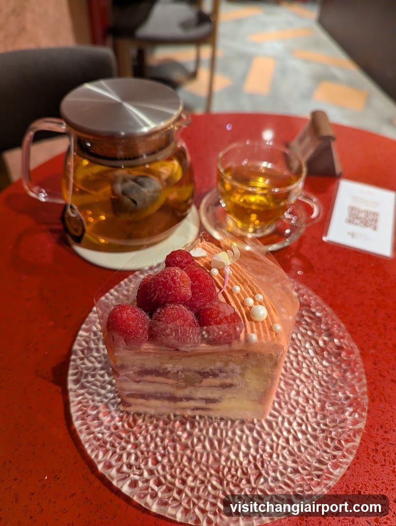 Raspberry Cake and Tea