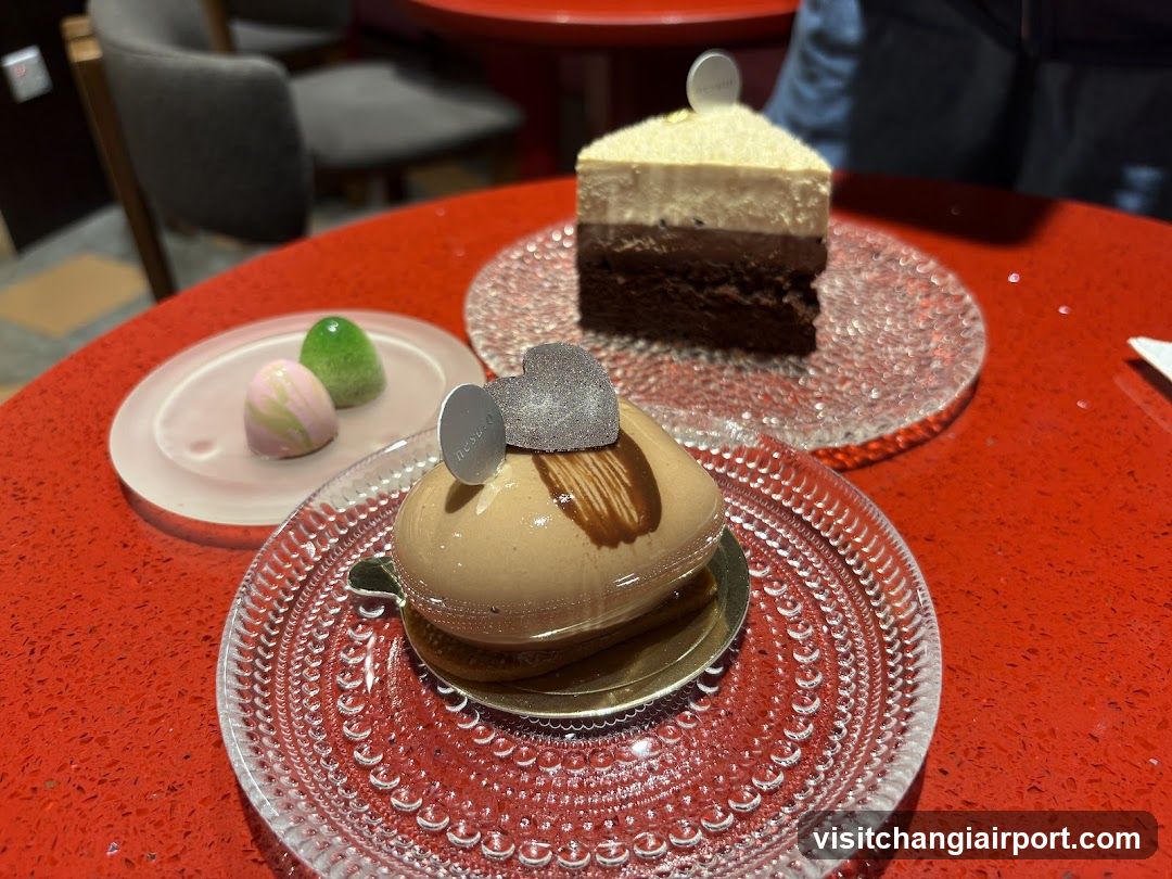 Dessert Platter with Pastries and Cake Slice