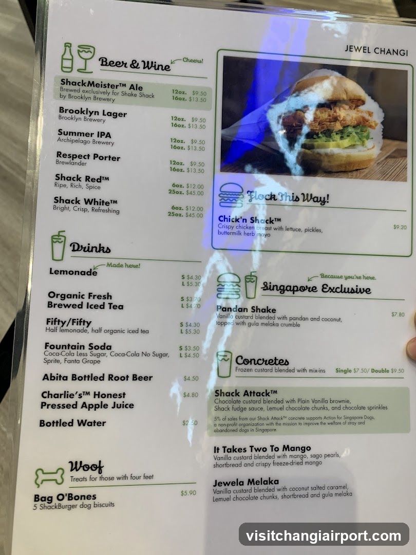 Jewel Changi Menu