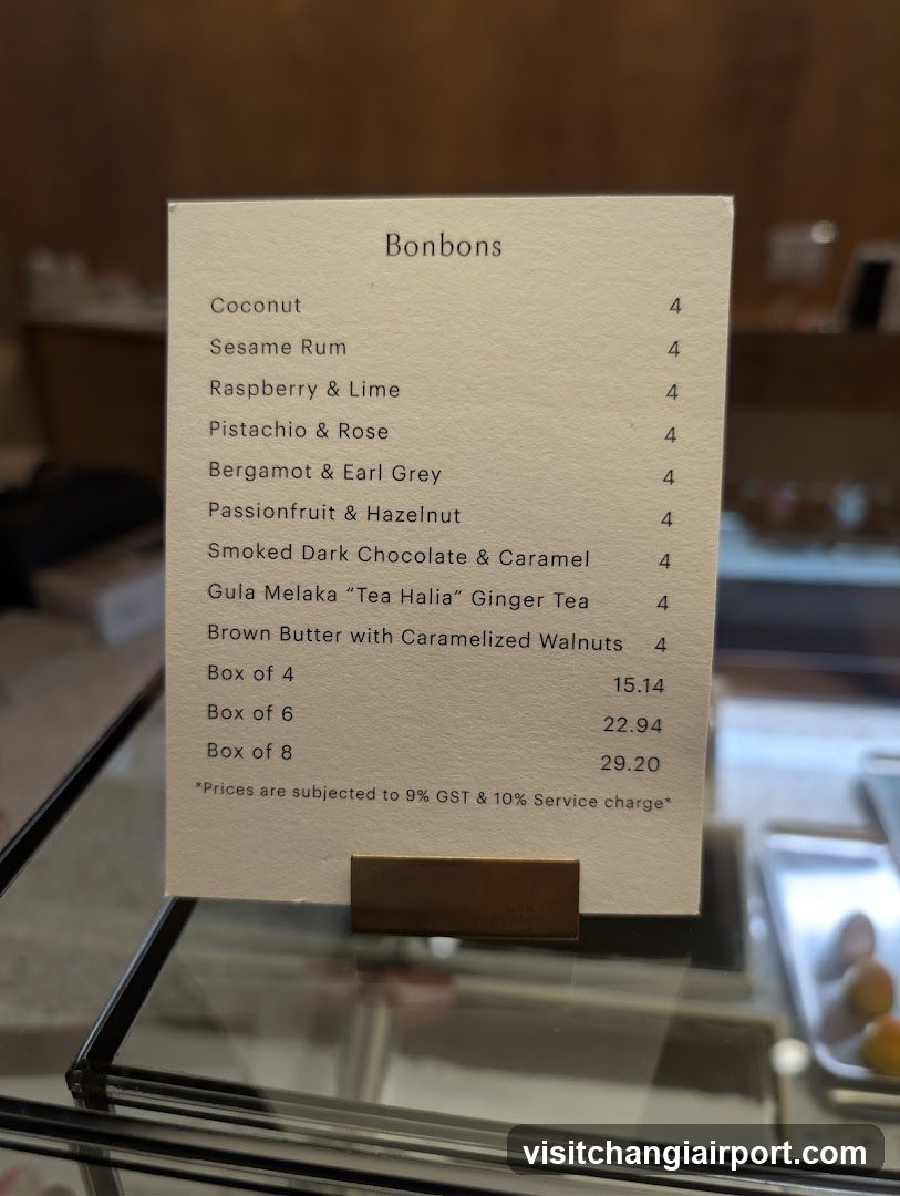 Bonbons Menu Card